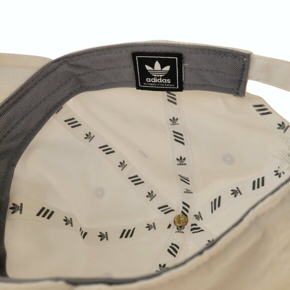 White ADIDAS Casual Logo Baseball Hat Adjustable OSFM - Picture 7 of 7